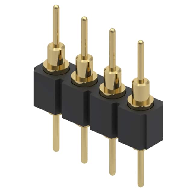 342-10-104-00-591000 CONN HDR DIP POST 4POS GOLD