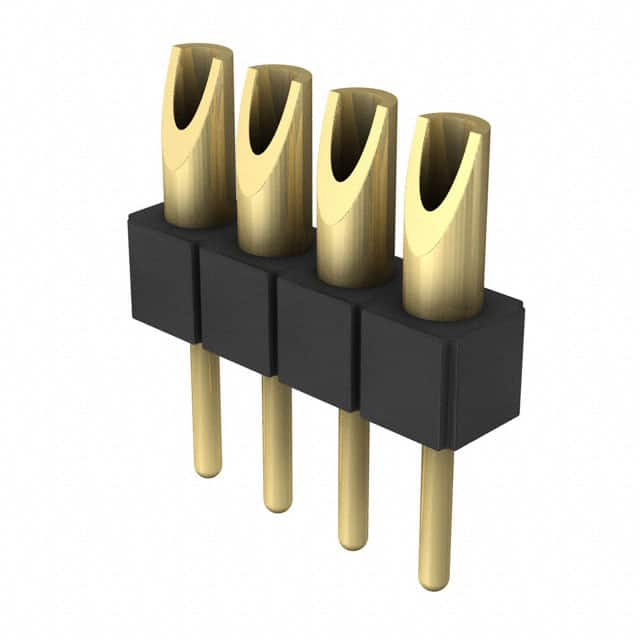 800-10-004-10-007000 CONN HDR STRIP SOLDER 4POS GOLD