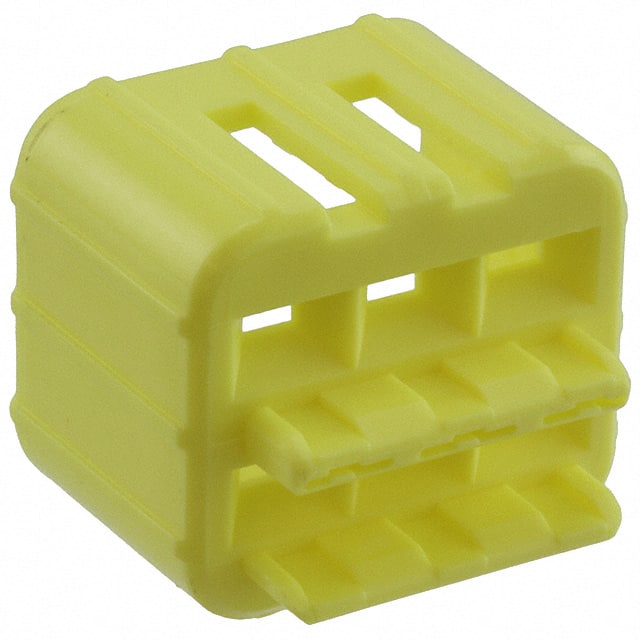 174265-7 CONN CAP 6POS DOUBLE LOCK YELLOW