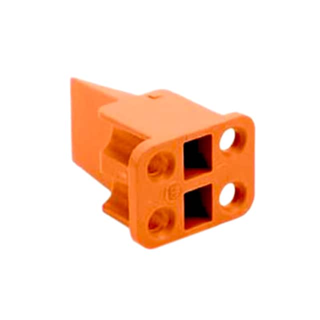 AWP-4S CONN PLUG WEDGE 4POS ORANGE