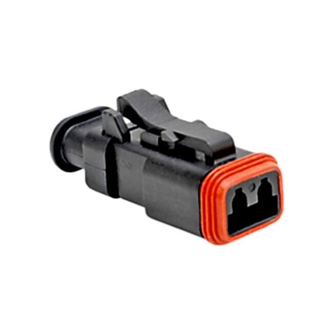 AT06-2S-SR02BLK CONN PLUG HSG 2POS STRAIN RELIEF