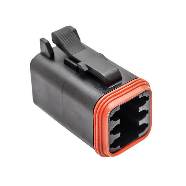 AT06-6S-BLK CONN PLUG HSG 6POS