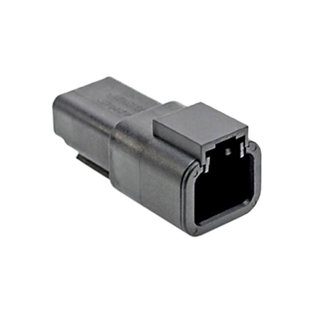 ATP04-2P-BLK CONN RCPT HSG 2POS