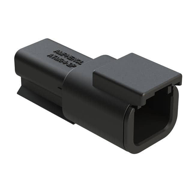 ATM04-2P-BLK 2 POSITION RECEPTACLE, PIN, BLAC