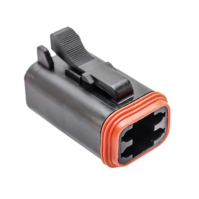 AT06-4S-BLK CONN PLUG HSG 4POS