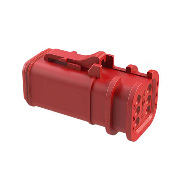 AT06-6S-OMRED CONN PLUG HSG 6POS