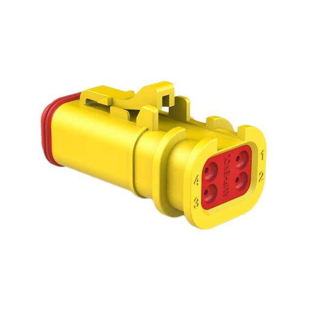 AT06-4S-OMYEL CONN PLUG HSG 4POS