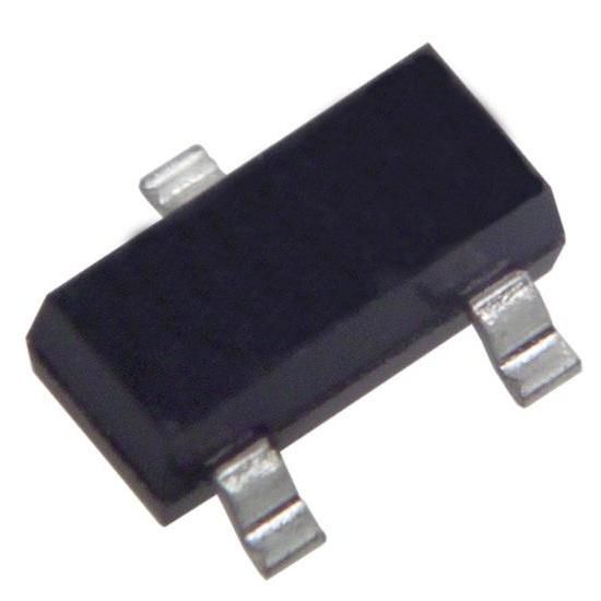 BAT54C The Taiwan Semiconductor BAT54C is a Schottky Barrier Diode in a SOT-23 package. It offers a 30V reverse voltage and 200mA average rectified current.