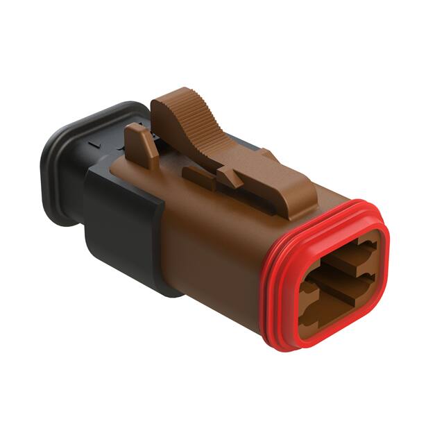 AT06-4S-SR02BRN CONN PLUG HSG 4POS