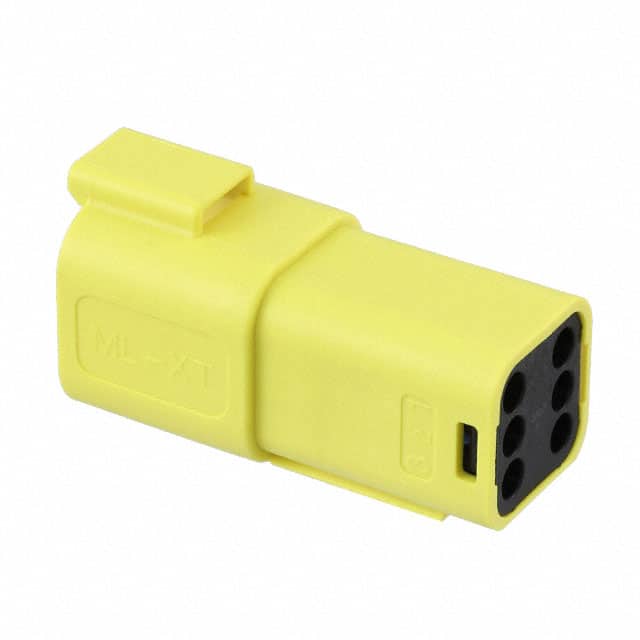 0934444205 CONN RCPT HSG 6POS YLW