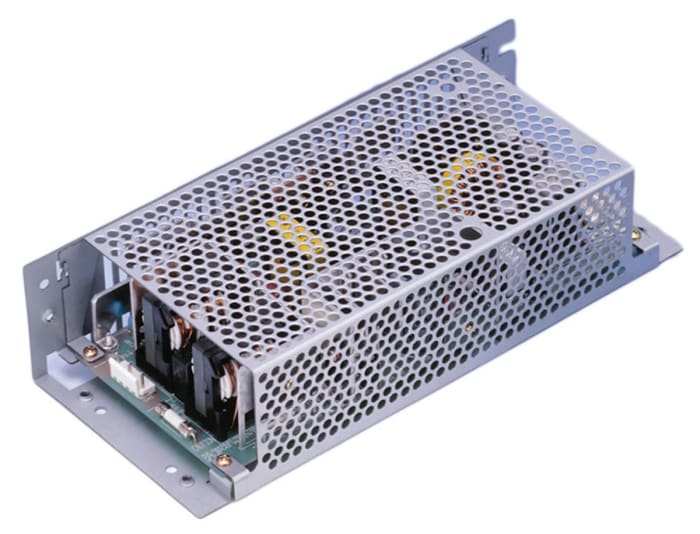 LEB225F-0512-SN The Cosel LEB225F-0512-SN is a dual output AC/DC converter providing 5V and 12V with a 145W power rating. It features a chassis mount design and universal input voltage.