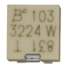 3224W-1-105E The Bourns 3224W-1-105E is a 1M ohm trimmer potentiometer. It features a 0.25W power rating and ±10% tolerance.