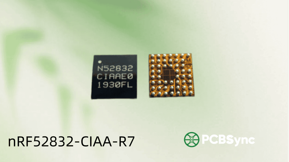 NRF52832-CIAA-R7 The NRF52832-CIAA-R7 is an RF Transceiver IC from Nordic Semiconductor, featuring Bluetooth v5.3 connectivity and a 2.4GHz operating frequency. It is housed in a 50-XFBGA, WLCSP package.