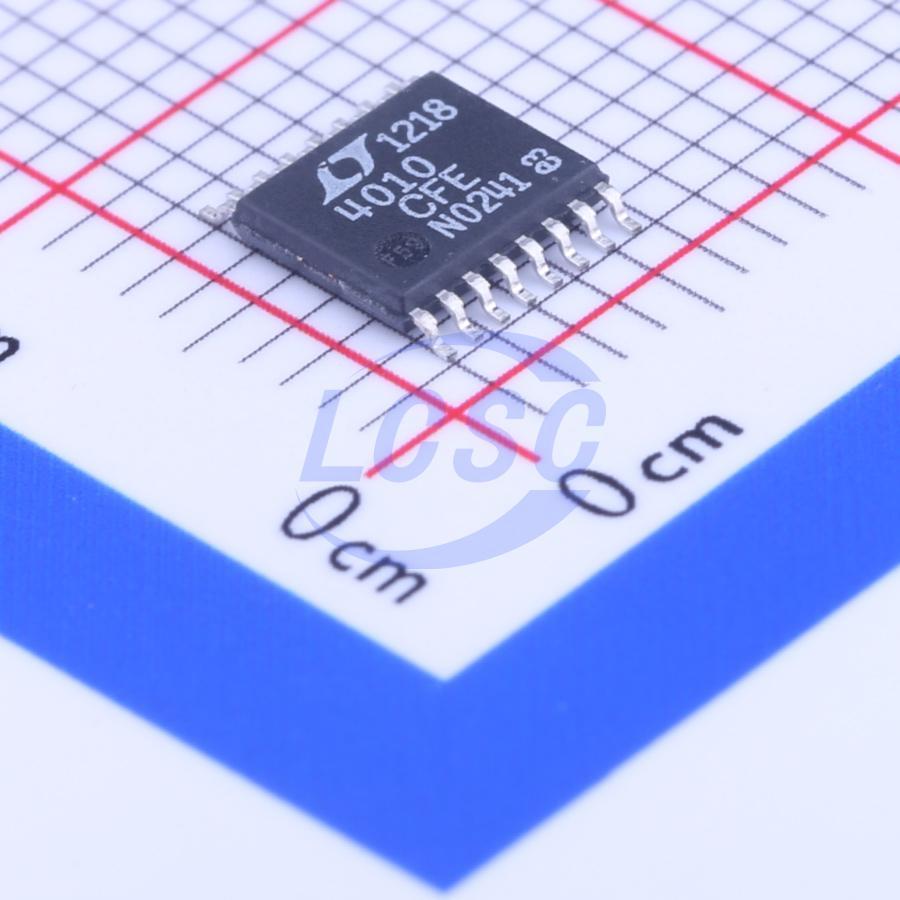 LTC4010CFE#PBF The AD LTC4010CFE#PBF is a high-efficiency standalone nickel battery charger IC. It supports 1 to 16 cells with a wide input voltage range.