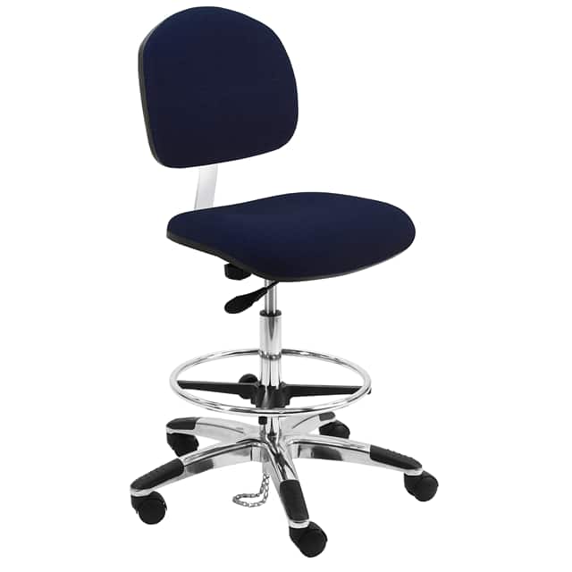 LAT-DF1A+NAVY BLUE BENCHPRO FABRIC ESD CHAIR WITH 1