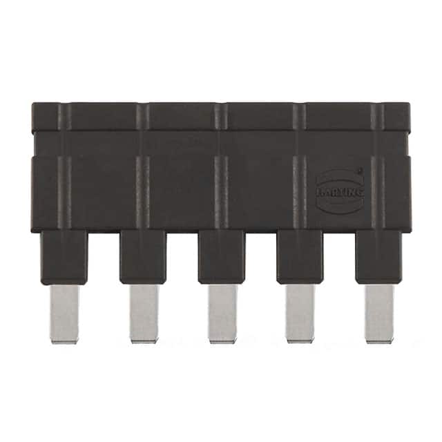 09330009855 JUMPER ACROSS 1X5 BLACK 16A