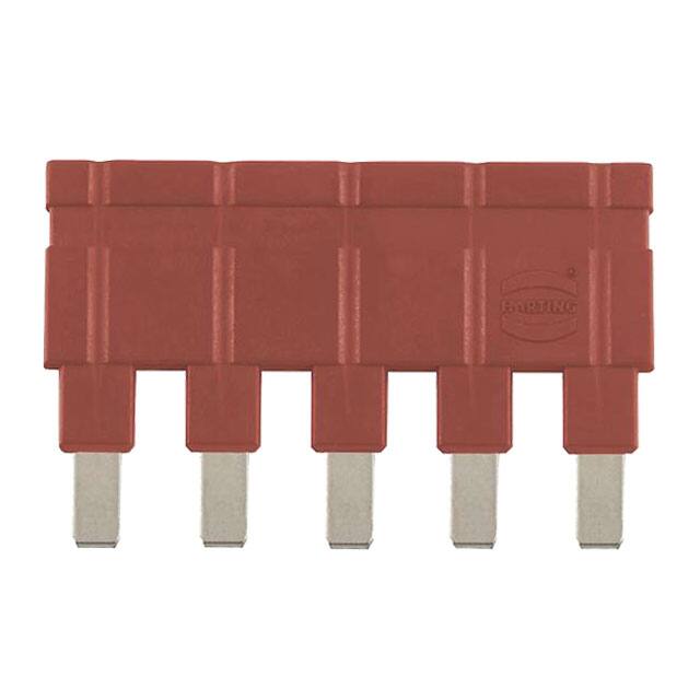 09330009833 JUMPER ACROSS 1X5 RED 16A
