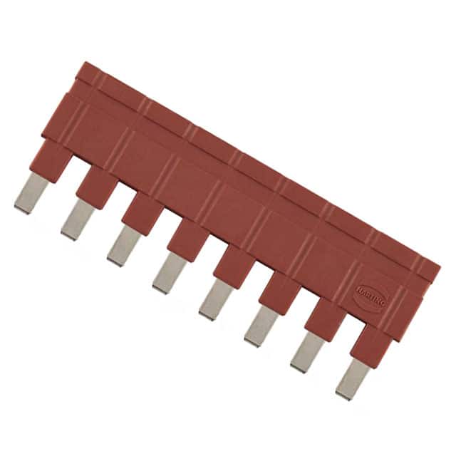 09330009836 JUMPER ACROSS 1X8 RED 16A