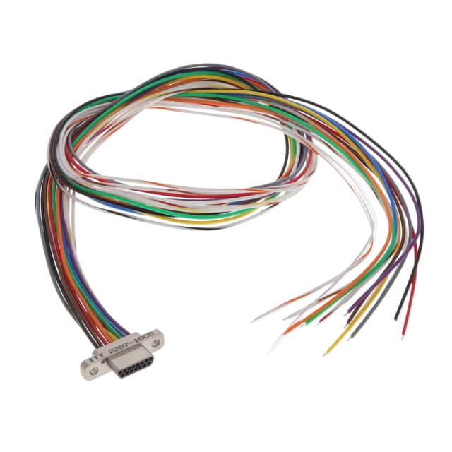 MDLM-15P6PS18B-F222 CONN MICRO-D PLUG 15POS 18IN WIR