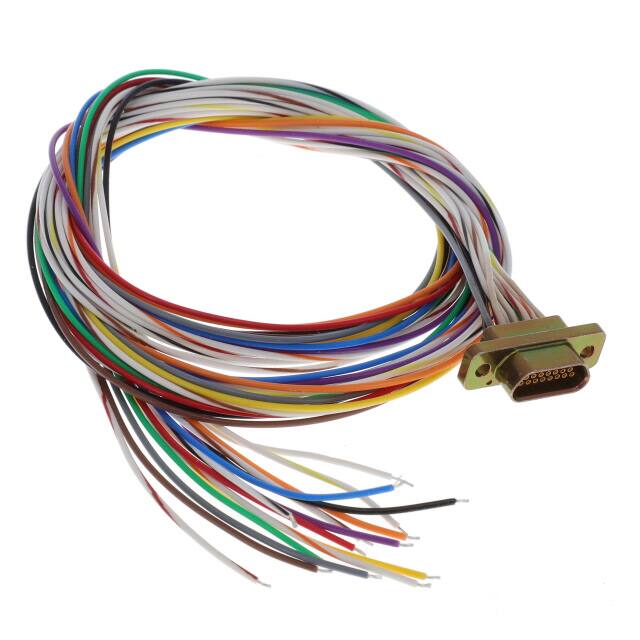 MDM-15SH004B MICRO-D PLUG 15POS SKT 24" WIRE