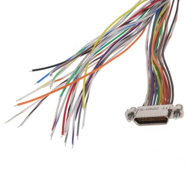 MDLM-21S6PS18B-F222 CONN MICRO-D RCPT 21POS 18IN WIR