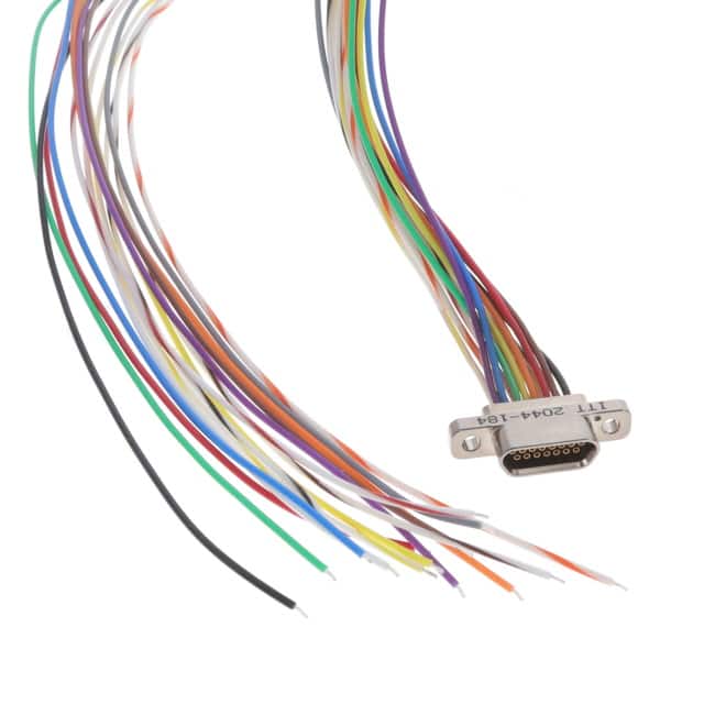 MDLM-15S6PS18B-F222 CONN MICRO-D RCPT 15POS 18IN WIR