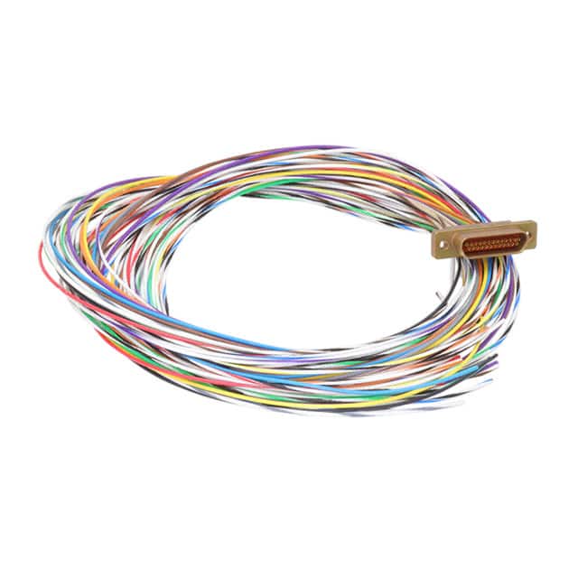 DCCM25S6E5-36.0B MICRO-D SKT 25POS WIRE LEAD 36"