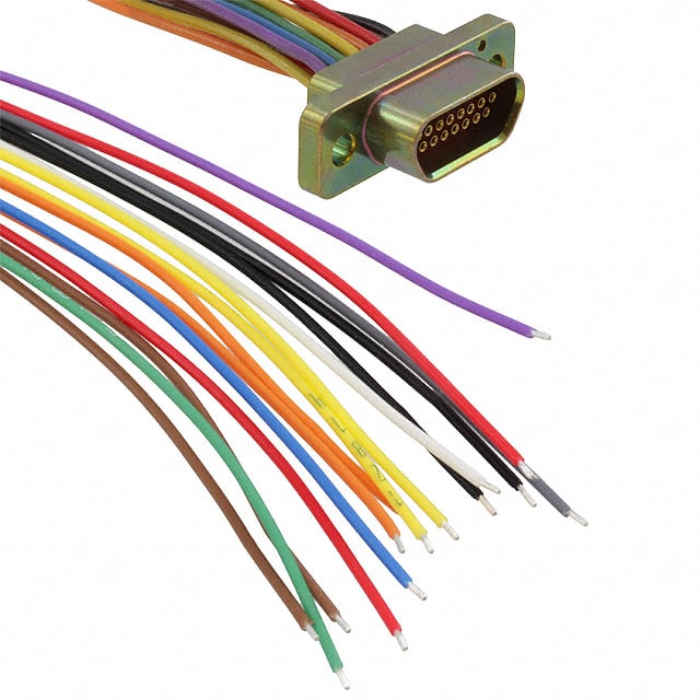 M83513/04-B03C CABLE DSUB RCPT 15POS LEADS 18"
