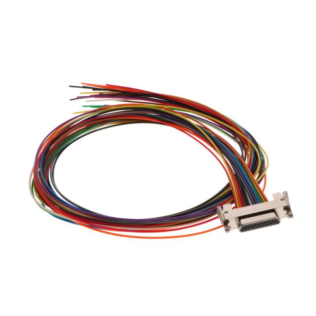 LMDP-025-N50-WD6Q18.0-1-RH LATCHING MICRO-D MALE 25POS 18IN