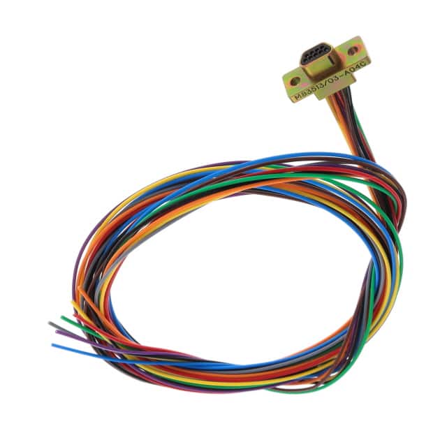 M83513/03-A04C 9 POS PLUG 36" COLR PTFE CD PLTD