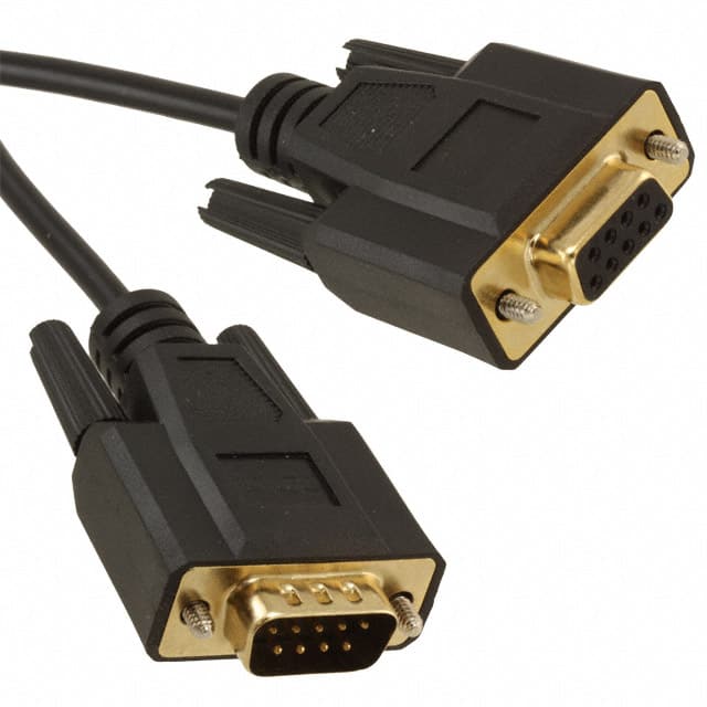 P454-006 CABLE ASSY DB09 SHLD BLACK 1.83M