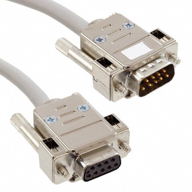 2299990 CABLE ASSY DB09 SHIELDED GRAY 1M