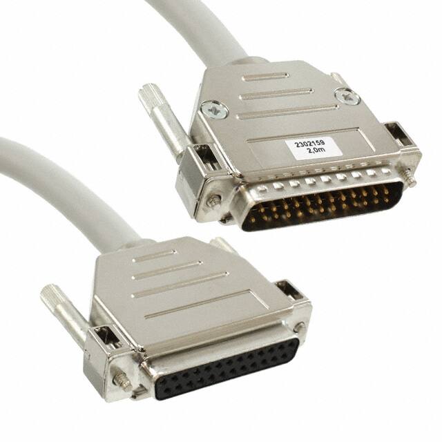 2302159 CABLE ASSY DB25 SHIELDED GRAY 2M