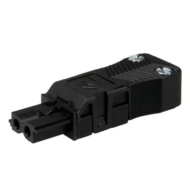147462 CONN RECEPT 2POS SCREW BLK