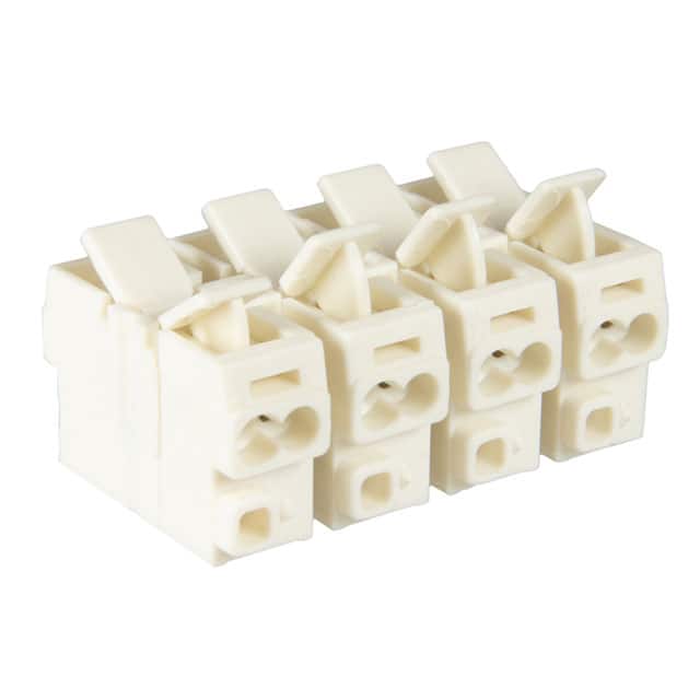 112404 CONN TERM STRIP 4POLE SCREWLESS