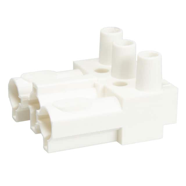 163053 CONN RECEPT 3POS SCREW WHT