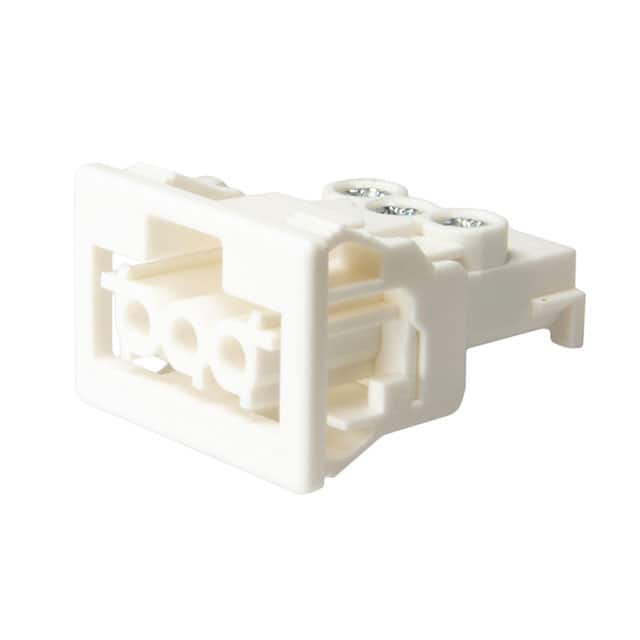 148653 CONN RECEPT 3POS SCREW PNLMT