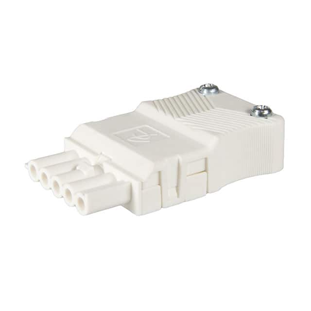 147455 CONN RECEPT 5POS SCREW WHT