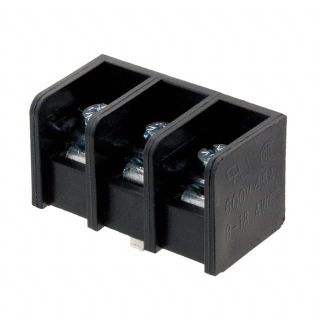 0386608803 CONN BARRIER STRIP 3CIRC 0.5"