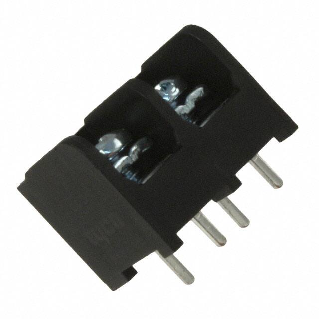 6DBL-02-006 CONN BARRIER STRIP 2CIRC 0.375"