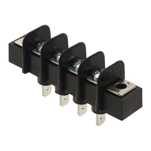 0387216704 CONN BARRIER STRIP 4CIRC 0.375"