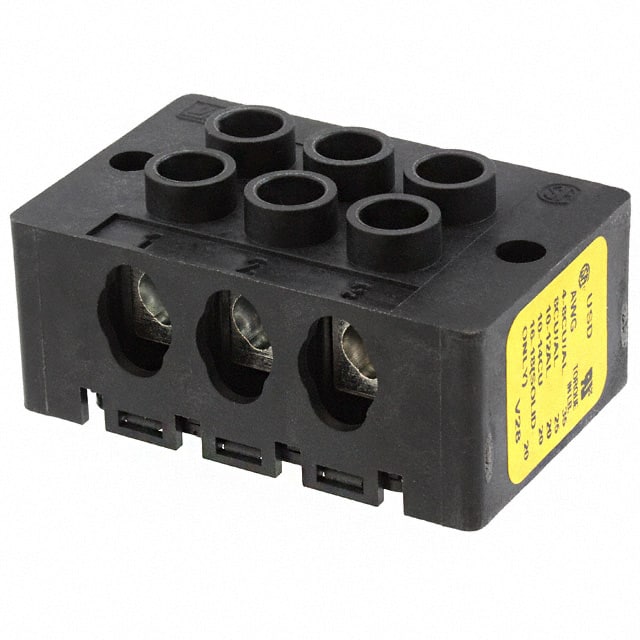 14004-3 CONN BARRIER STRIP 3CIRC 0.5"