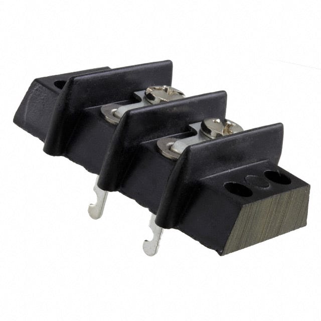2-142-Y CONN BARRIER STRIP 2CIRC 0.563"
