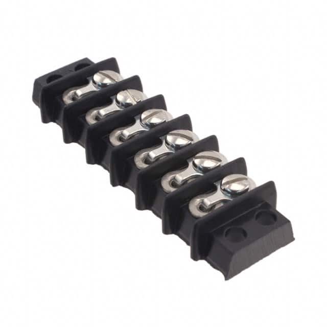 6-140-Y CONN BARRIER STRIP 6CIRC 0.375"