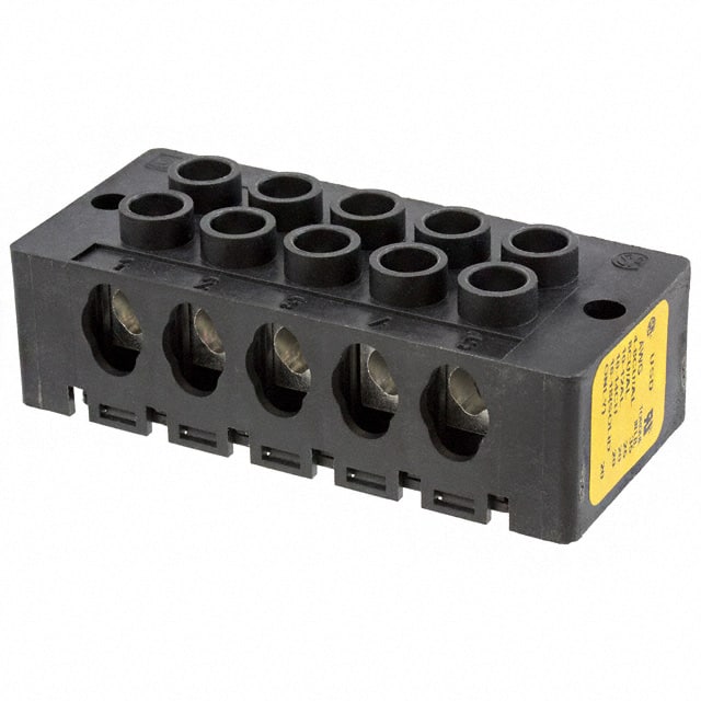 14004-5 CONN BARRIER STRIP 5CIRC 0.5"