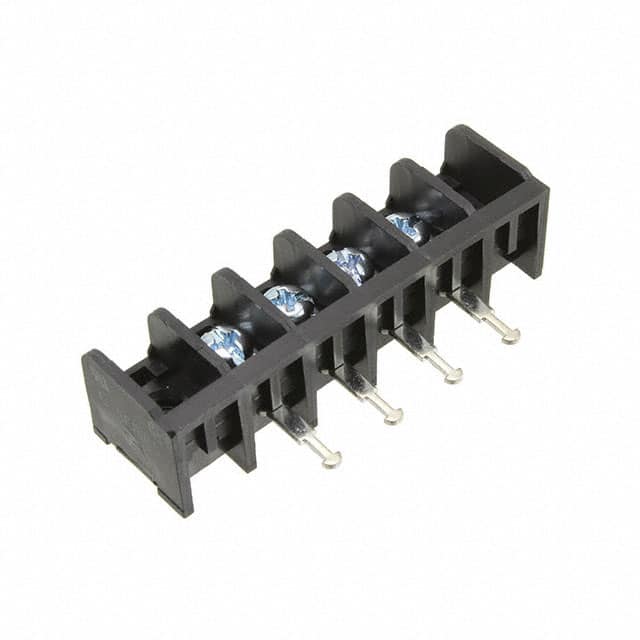 6STR-04-008 CONN BARRIER STRIP 4CIRC 0.375"
