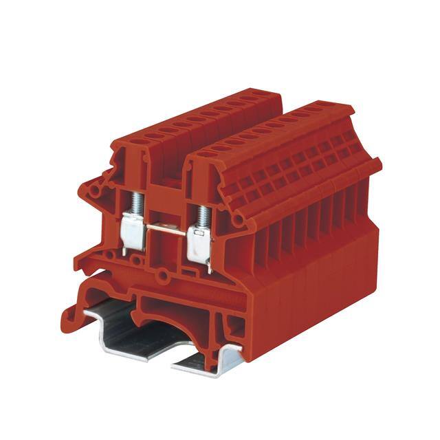 DK2.5N-RD RAIL TERM BLK FEED THRU 12-22AWG