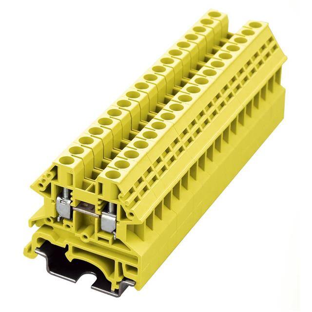 DK4N-YW RAIL TERM BLK FEED THRU 10-22AWG