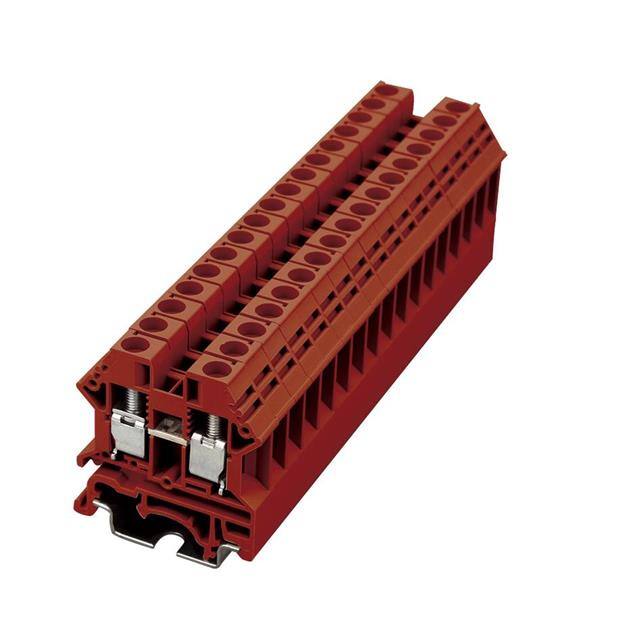 DK6N-RD RAIL TERM BLK FEED THRU 8-20AWG