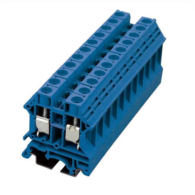 DK10N-BL RAIL TERM BLK FEED THRU 6-20AWG